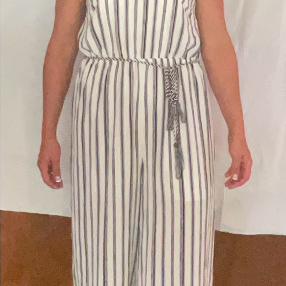 Bailey Blue Navy and White Striped Jumpsuit